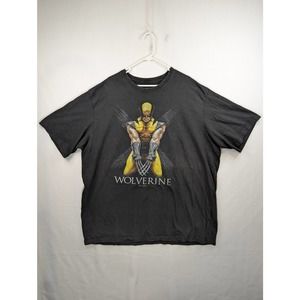 Mens Wolverine Marvel Comics X-Men Logan Est 1974 Black Sz 4XL T-Shirt Black